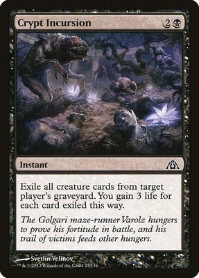 Crypt Incursion card from Dragon's Maze