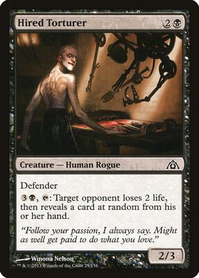 Hired Torturer card from Dragon's Maze