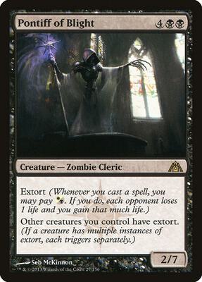 Pontiff of Blight card from Dragon's Maze