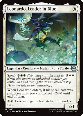 Leonardo, Leader in Blue card from Teenage Mutant Ninja Turtles