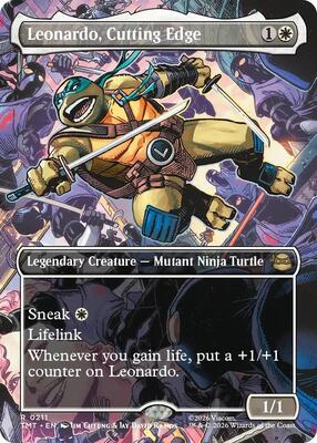 Leonardo, Cutting Edge (Borderless) card from Teenage Mutant Ninja Turtles