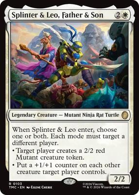 Splinter & Leo, Father & Son card from Commander: Teenage Mutant Ninja Turtles