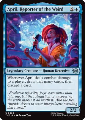April, Reporter of the Weird card from Teenage Mutant Ninja Turtles