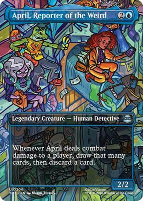 April, Reporter of the Weird (Borderless) card from Teenage Mutant Ninja Turtles