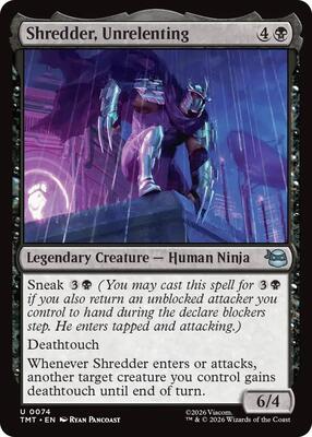Shredder, Unrelenting card from Teenage Mutant Ninja Turtles