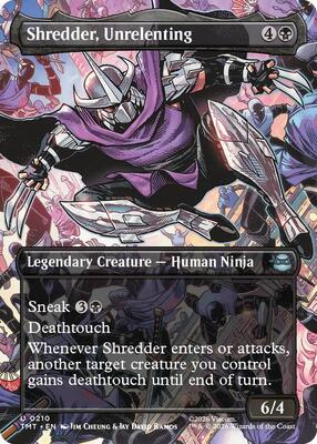 Shredder, Unrelenting (Borderless) card from Teenage Mutant Ninja Turtles