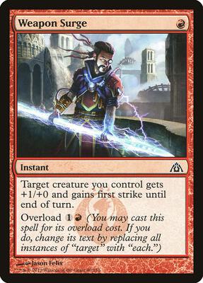 Weapon Surge card from Dragon's Maze