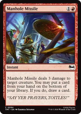 Manhole Missile card from Teenage Mutant Ninja Turtles