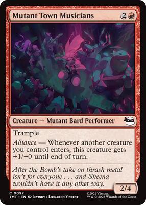 Mutant Town Musicians card from Teenage Mutant Ninja Turtles