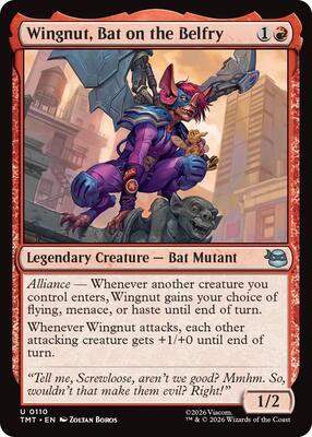 Wingnut, Bat on the Belfry card from Teenage Mutant Ninja Turtles