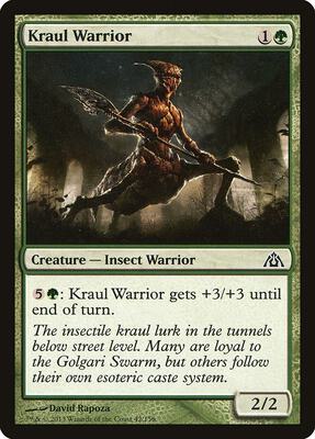 Kraul Warrior card from Dragon's Maze