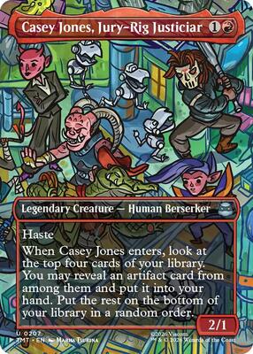 Casey Jones, Jury-Rig Justiciar (Borderless) card from Teenage Mutant Ninja Turtles