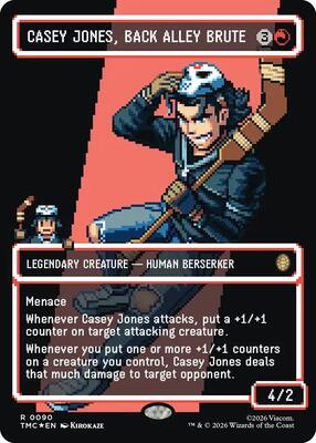 Casey Jones, Back Alley Brute (Borderless) (Surge Foil) card from Commander: Teenage Mutant Ninja Turtles