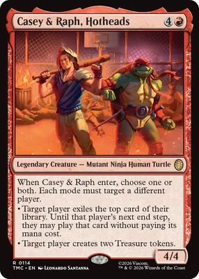 Casey & Raph, Hotheads card from Commander: Teenage Mutant Ninja Turtles