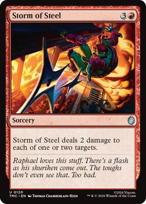 Storm of Steel card from Commander: Teenage Mutant Ninja Turtles