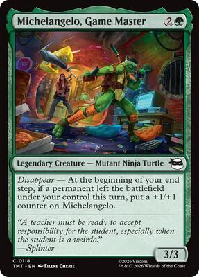 Michelangelo, Game Master card from Teenage Mutant Ninja Turtles