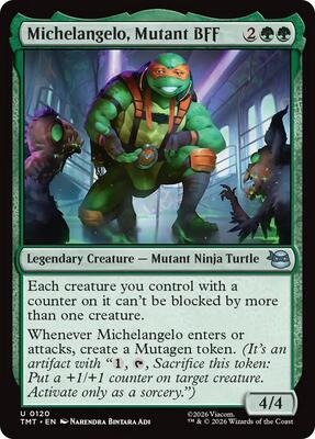 Michelangelo, Mutant BFF card from Teenage Mutant Ninja Turtles