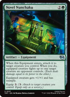 Novel Nunchaku card from Teenage Mutant Ninja Turtles