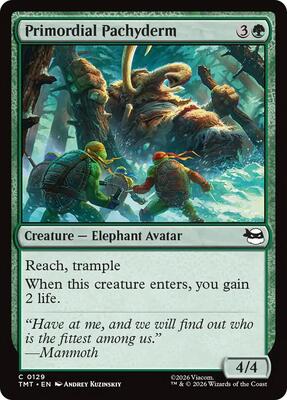 Primordial Pachyderm card from Teenage Mutant Ninja Turtles