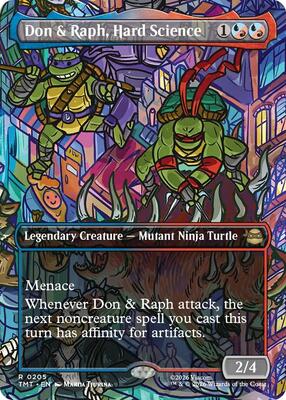 Don & Raph, Hard Science (Borderless) card from Teenage Mutant Ninja Turtles