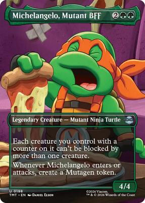Michelangelo, Mutant BFF (Borderless) card from Teenage Mutant Ninja Turtles
