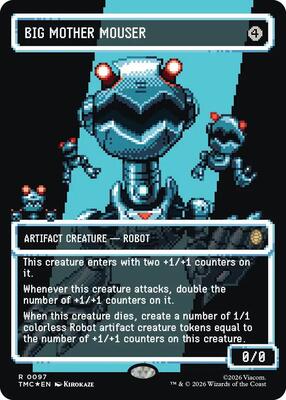 Big Mother Mouser (Borderless) (Surge Foil) card from Commander: Teenage Mutant Ninja Turtles