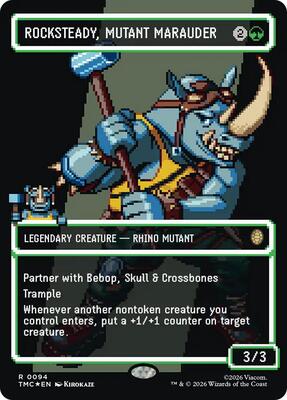 Rocksteady, Mutant Marauder (Borderless) (Surge Foil) card from Commander: Teenage Mutant Ninja Turtles