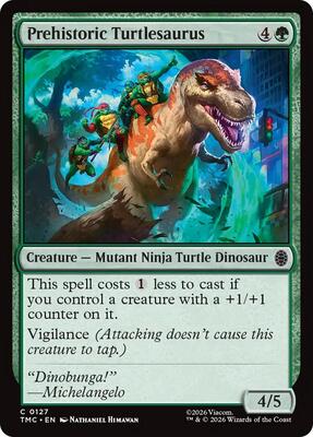 Prehistoric Turtlesaurus card from Commander: Teenage Mutant Ninja Turtles