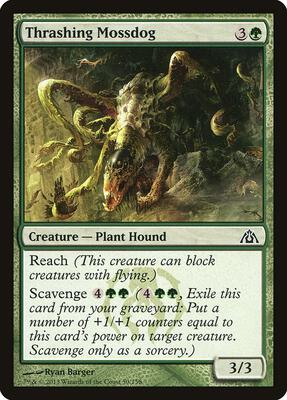 Thrashing Mossdog card from Dragon's Maze