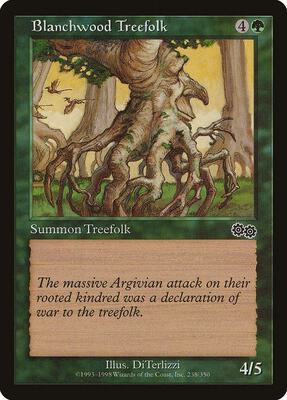 Blanchwood Treefolk card from Urza's Saga