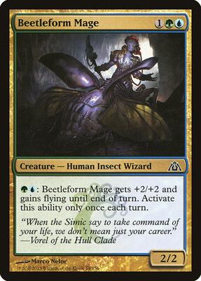 Beetleform Mage card from Dragon's Maze
