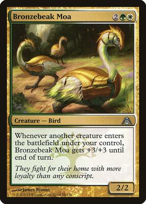 Bronzebeak Moa card from Dragon's Maze