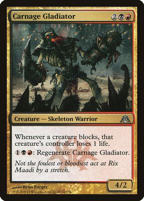 Carnage Gladiator card from Dragon's Maze