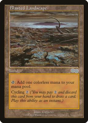 Blasted Landscape card from Urza's Saga
