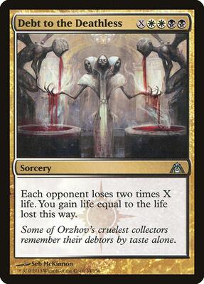Debt to the Deathless card from Dragon's Maze
