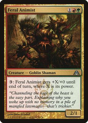 Feral Animist card from Dragon's Maze