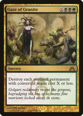 Gaze of Granite card from Dragon's Maze