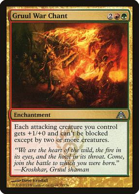 Gruul War Chant card from Dragon's Maze