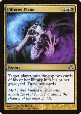 Pilfered Plans card from Dragon's Maze