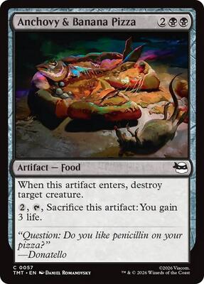 Anchovy & Banana Pizza card from Teenage Mutant Ninja Turtles