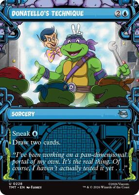 Donatello's Technique (Showcase) card from Teenage Mutant Ninja Turtles