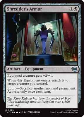 Shredder's Armor card from Teenage Mutant Ninja Turtles