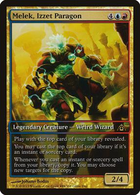 Melek, Izzet Paragon card from Game Day & Store Championship Promos