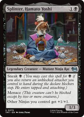 Splinter, Hamato Yoshi card from Teenage Mutant Ninja Turtles
