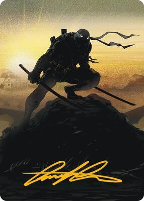 Leonardo, Sewer Samurai Art Card (20/54) (Gold-Stamped Signature) card from Art Series: Teenage Mutant Ninja Turtles