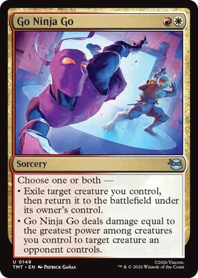 Go Ninja Go card from Teenage Mutant Ninja Turtles