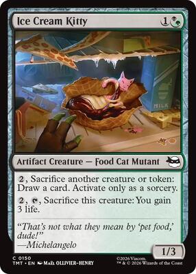 Ice Cream Kitty card from Teenage Mutant Ninja Turtles