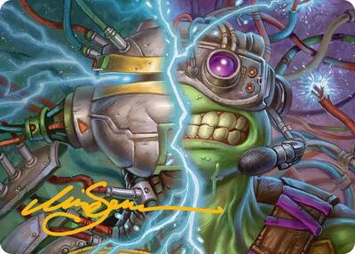 Mind Transfer Protocol Art Card (Gold-Stamped Signature) card from Art Series: Teenage Mutant Ninja Turtles