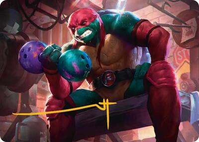 Raphael, Tough Turtle Art Card (Gold-Stamped Signature) card from Art Series: Teenage Mutant Ninja Turtles