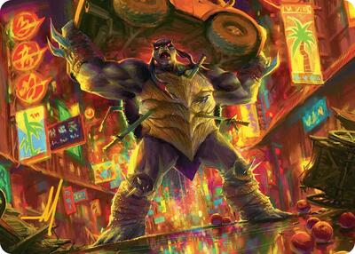 Slash, Reptile Rampager Art Card (Gold-Stamped Signature) card from Art Series: Teenage Mutant Ninja Turtles